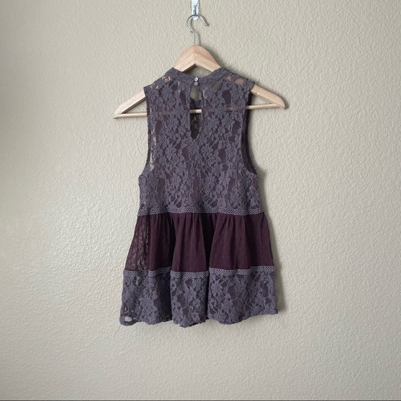 Free people 'Lady Bird' Mixed Lace Tank - Picture 4 of 5